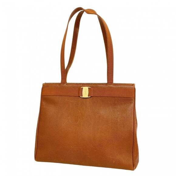 SALVATORE FERRAGAMO Handbags - Salvatore Ferragamo Vara Leather Shoulder Bag, Brown, Women's